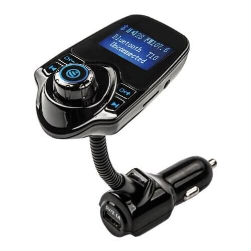 10pcs Bluetooth Car Kit Handsfree FM Transmitter Wireless MP3 Music Player Support TF Card 2.1A USB Car Charger