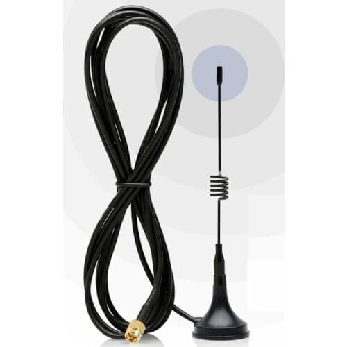 10pcs/lot 5dbi 433Mhz Antenna GSM SMA Male Connector with Magnetic base for Ham Radio Signal Booster Wireless Repeater