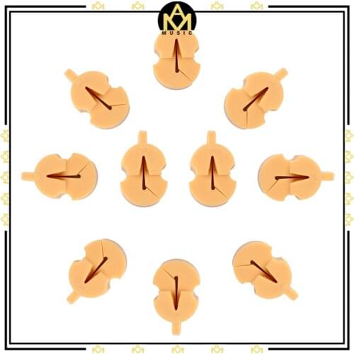 10pcs Rubber Violin Mute Fiddle Silencer Violin Practice Mute Fiddle Silencer Volume Control Yellow Mutes For Violin / Fiddle