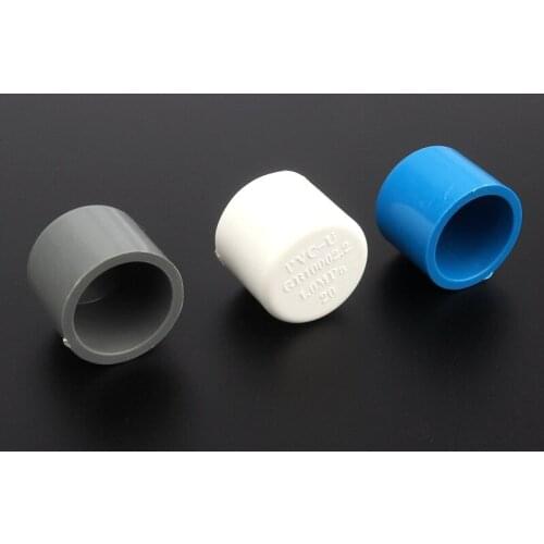 130pcs/lot 20mm PVC Pipe End Cap Garden Water Connectors Aquarium Tank Tube Adapter Irrigation Fittings Water Parts Wholesale