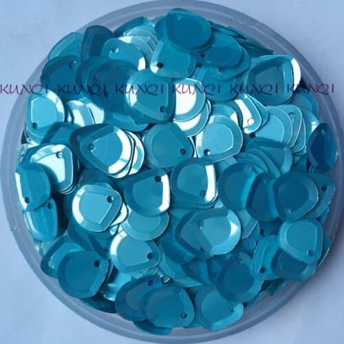 1600pcs/2800pcs 9mm Blue Fan-Shaped Loose Sequin Paillette Crafts Sewing Women Kids Shoes,Cap,Diy Garment Accessories