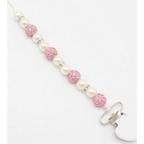 200pcs Baby Attache Clips Beads Beautiful Pearl beads Pacifier Chain