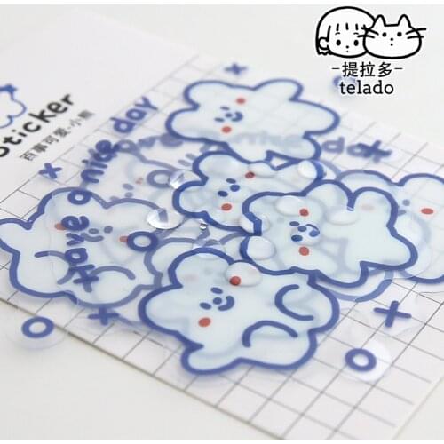 40 Pcs/Pack ins Style Kawaii Animals Emotion Label Functional Planner Stickers Decorative Sticky Notes Stationery Stickers
