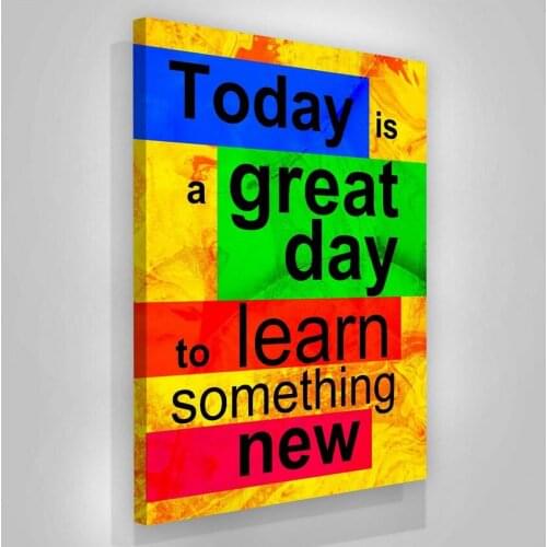Abstract Colorful Painting On Canvas Modern Wall Art Room Posters Success Words Motivational Canvas For Bedroom Living Room