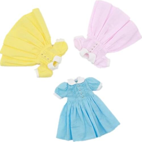 Blyth ICY Licca 1/6 doll accessories one piece dress 3 color pink yellow bule cutly style free shipping