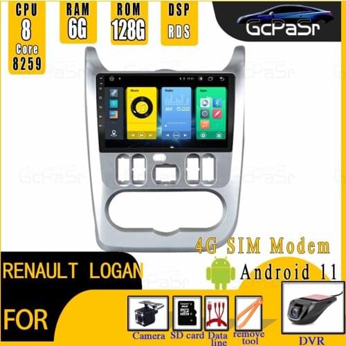 Android10 Car Radio Multimedia Player For Renault Logan1 Sandero 2009 - 2015 For Lada Largus Lergus 2012 - 2020 For Dacia Duster