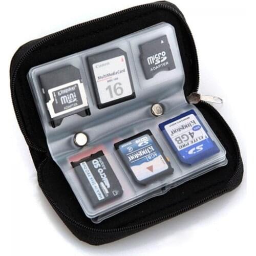 Fashion Memory Card Storage Carrying Pouch Case Holder Wallet for SD SDHC MMC MicroSD Mini Card Storage Bags 2021