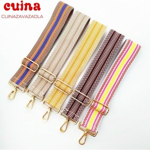 Color Embroidery Bag Strap Handbag Belt Wide Shoulder Bag Strap Replacement Strap Accessory Bag Part Adjustable Belt Bags 130cm