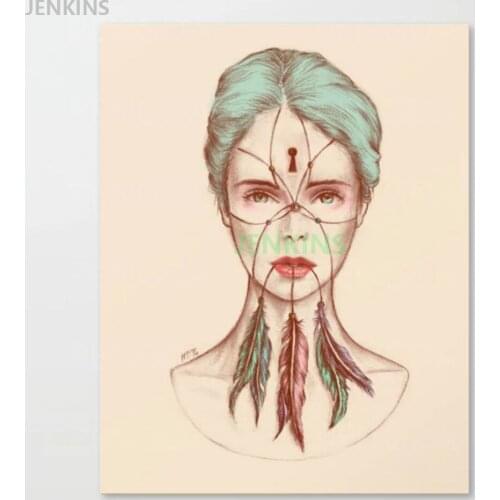 Home Decor Abstract Creative Pictures HD Prints Dream Keeper Poster Wall Art Woman Canvas Painting Living Room Decor Modular