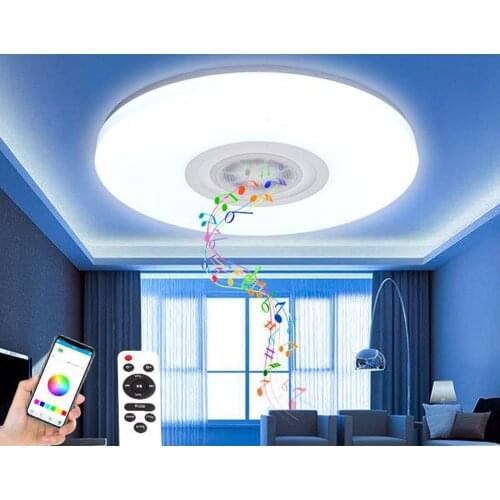 Household Modern Led Music Ceiling Light Dimmable Bluetooth Speaker APP Control