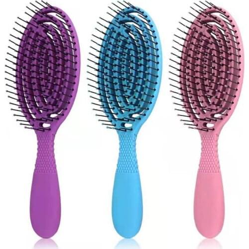 DRTWTI Curved ABS Hair Brushs Massage Combs Wide Tooth Anti-static Anti-Winding Salon Styling Tool Comfortable Hair Care Comb