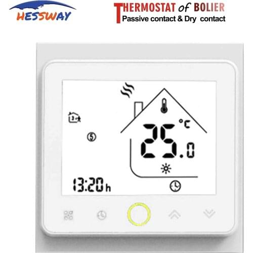 Hot sale best quality room digital thermostat heating temperature control for Gas Boiler&Dry contact