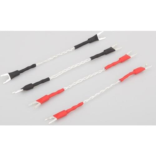 Hi-End hifi audio speaker Jumper Cable with Silver plated Y spade terminal