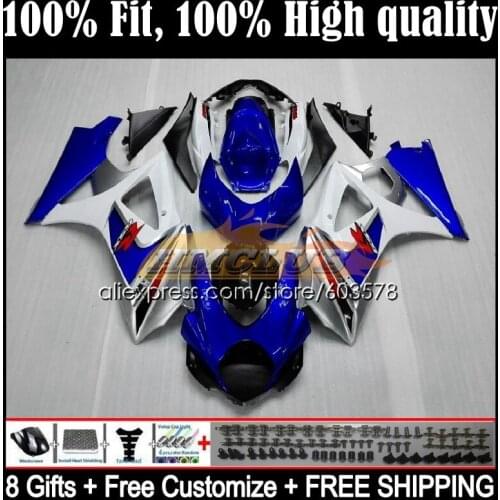 Injection For SUZUKI GSXR1000 GSX R1000 K7 GSX-R1000 13CL.8 GSXR-1000 07 08 GSXR 1000CC 1000 CC 2007 2008 Fairing Stock blue