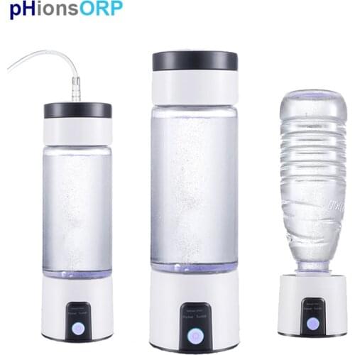SPE Hydrogen Water Ionizer H2 Bottle Upto 3000ppb PURE Molecular Hydrogen Water Generator 3min/10min/Self-clean Mode Inhale H2