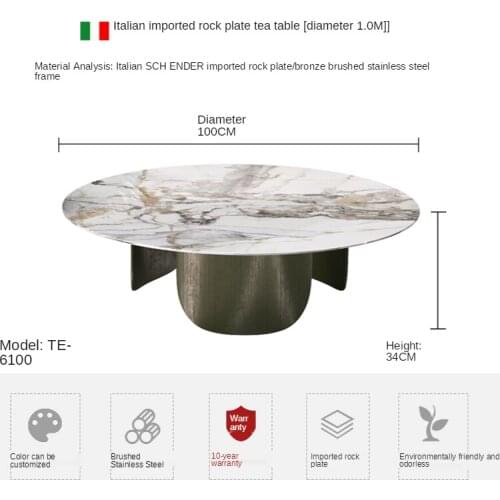 Stone rock slab coffee table