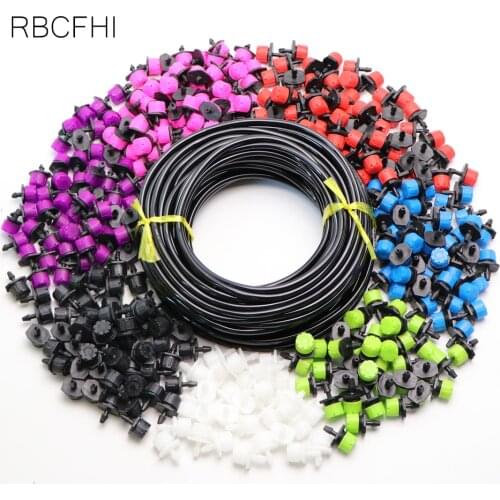 RBCFHl 10M Garden Drip Irriation Kit Adjustable Mist Nozzle Automatic Spray Atomization Watering System For Lawn Vegetable