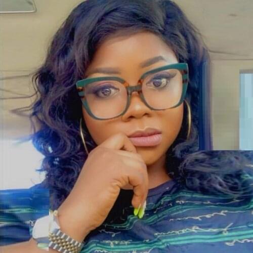 Unisex Green Leopard Square Glasses Frame Clear lens Eyewear Woman Glasses Optical Frames Men Blue Light Blocking Glasses Retro