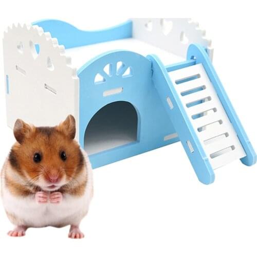 Hamster Hidden House Mini Hamster Exercise Toy Small Pet House With Ladder Exercise Game Toys Mouse Rat Small Animals Toys