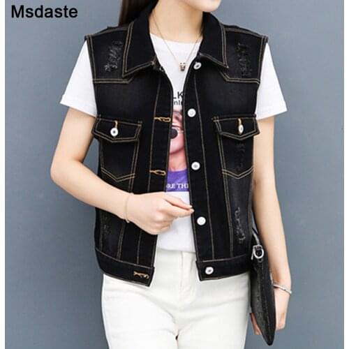 Женские джинсовые жилеты MsDaste China At AliExpress