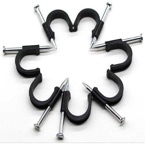 Floor Heating Tube Fixed U-shaped Plastic Ding Round Steel Nail Line Card Pert Clip Geothermal Pipe Clip Pipe Bender Accessories