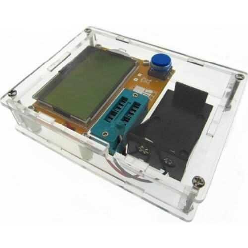 Latest LCR-T4 ESR Meter Transistor Tester Diode Triode Capacitance Mos Mega328 Transistor Tester + CASE (not Battery )