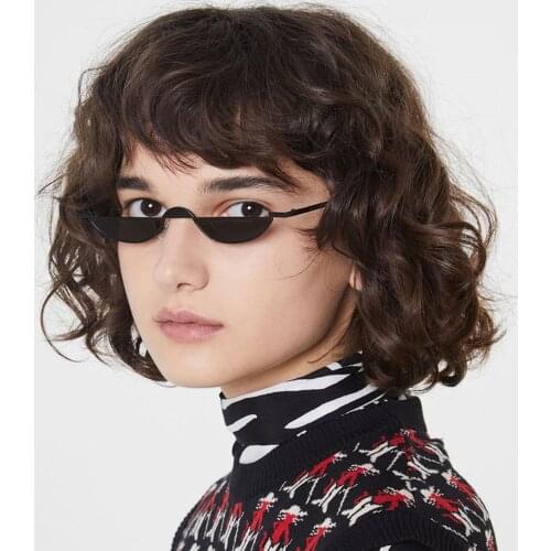 New 2020 trendy small frame sunglasses women ins semicircle half rouns luxury brand sun glasses men flat top cool glasses clear