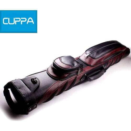 New Pool Cue Case 1/2 Pool Billiard Cues Case 6 Holes Black With Red Color Billiard Accessories China 2016