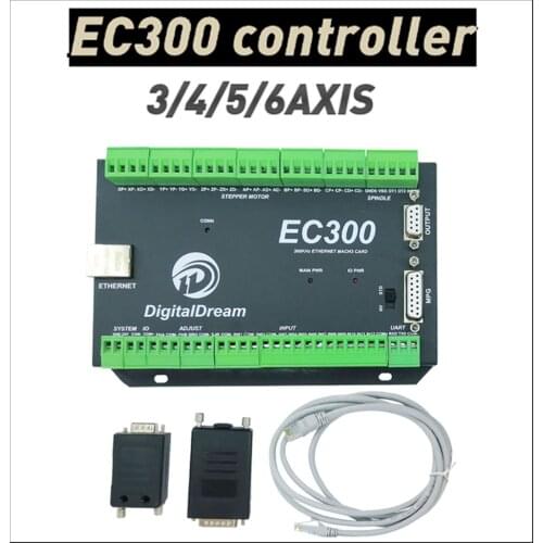 New EC300 3/4/5/6-axis USB motion controller Ethernet CNC Mach3 300Khz motion control card for milling machine