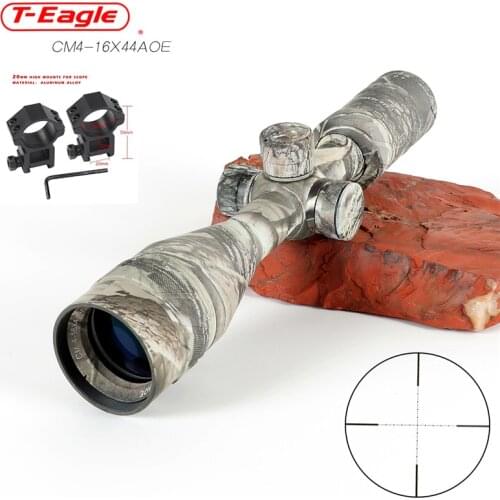 Hunting 4-16x44AOE Long Range Camouflage Riflescope Optic Sight Rifle Scope Collimating sight Scopes Sniper Para Rifle Scope