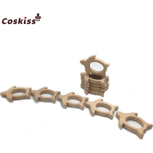 Organic Beech Wooden Sea Turtle Natural Handmade Wooden Teether DIY Wood Personalized Pendent Eco-Friendly Safe Baby Teether Toy