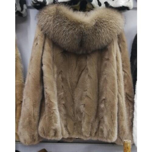 Natural Real Womens pieces of mink fur coat outerwear coats