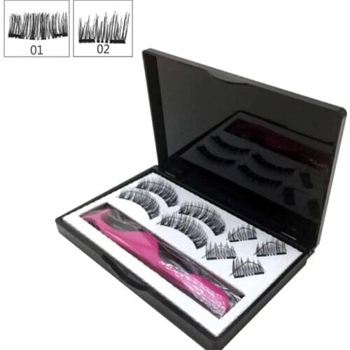 Professional 3D Magnetic False Eyelashes 3 Magnetic Lashes Natural Eyelash Extension Eyelashes With Eyelashes Applicator