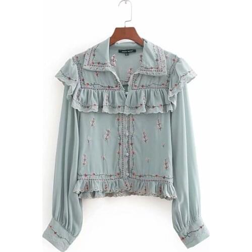 Женские рубашки с рюшами QLYFQY China At AliExpress