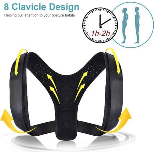 Brace Support Belt Adjustable Back Support Back Posture Corrector Back Protection Lumbar Clavicle Spine Tools Shoulder Shou R9G2