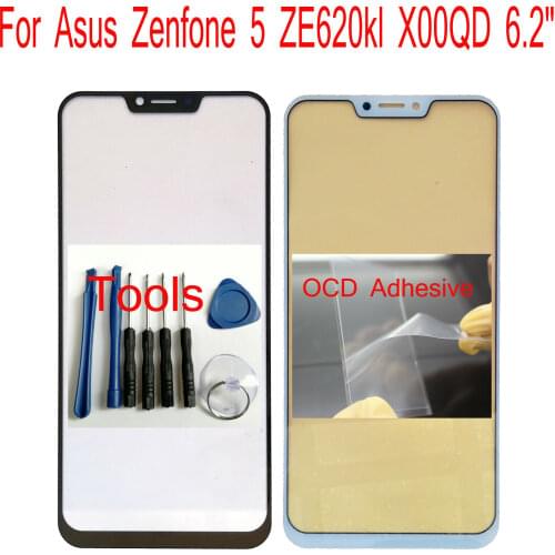 Shyueda + OCA For Asus Zenfone 5 ZE620kl X00QD 6.2" OEM Outer Front Screen Glass Replacement