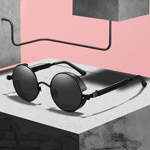 Vintage Classic Steampunk Sunglasses Men Women Retro Gothic Round Males Glasses Fashion Metal Driving Goggle UV400 Eyeglasses