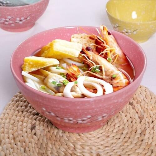 Japanese Style Rice Noodle Bowl Kitchen Tableware Ceramic Salad Soup Bowl Food Container Dinnerware Household