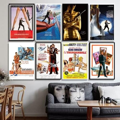 007 Movie Poster And Prints Canvas Painting Pictures On The Wall Classic Decorative Home Decor Obrazy