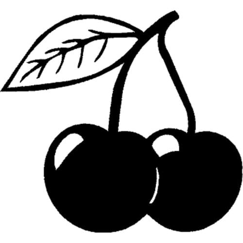 13.9cm*12.7cm Wild Cherry Fashion Car Styling Car Accessories Stickers Decals Black/Silver S3-5335