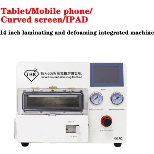 TBK 508A 14 inch LCD OCA laminating machine for IPAD Mobile phone Iphone,Curved screen edge screen bonding and defoaming machine