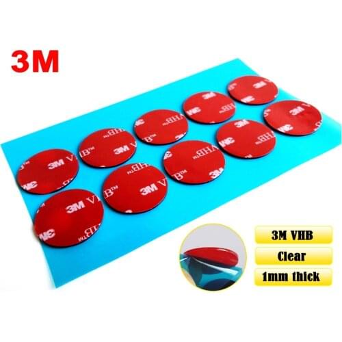 3M VHB Double Sided Adhesive Clear Circle Round for Car ETC, in car Photo Support, Home Kitchen Small Parts Bond, Dia 25mm 30mm