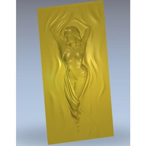 3d model relief for cnc in STL file format girl_nude_11