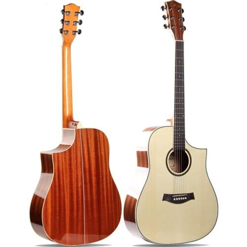41 Inch Acoustic Guitar 6 String Picea Asperata Guitar High Quality Folk Guitar Concert Musical Instrument Gift AGT262