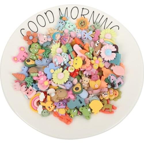 50Pcs Mixed Frosted Cartoon Lucky Bag Resin Scrapbooking Jewelry Accessory DIY Cabochon Flatback Decoration Craft Embellishments
