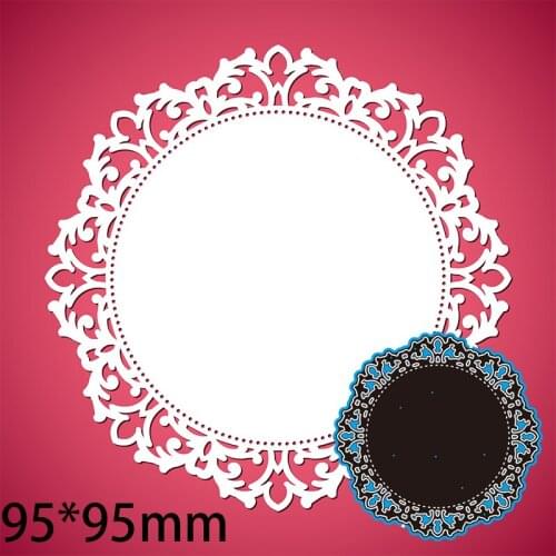95*95mm Circle Laciness Flower New Cutting Dies Scrapbook Decoration Embossing Paper Craft Album Card Punch Knife Mold