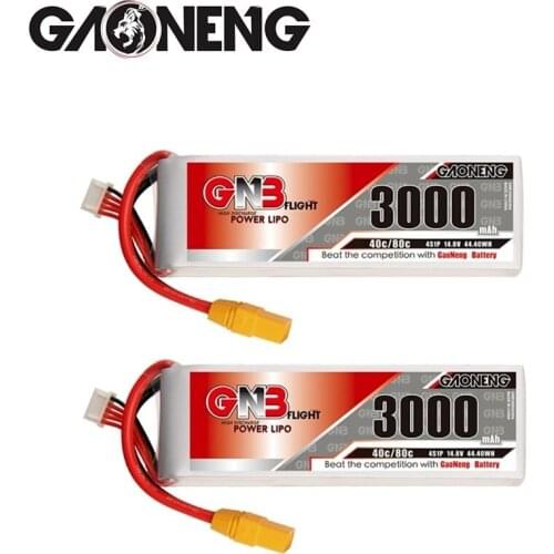 GAONENG GNB 14.8v 3000mAh 40C/80C Rechargeable Battery For RC Quadcopter FPV Racing DroneS Parts HV 4S Battery For RC Cars Boats
