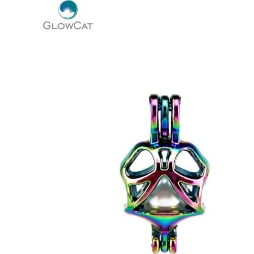 C459 5pcs/lot COLORS Multicolor Abstract Bead cage Locket Pearl Beads Cage Locket Pendant Pearl Locket Fairytale Party