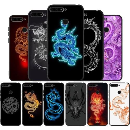 Dragon black Silicone Phone Case For honor 30 20 Pro 8 8X 9 10 20 Lite Mate 10 20 30 Lite Pro cover