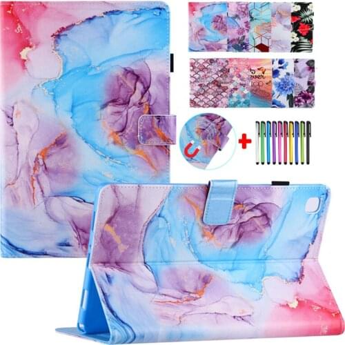 Marble Wake Sleep Cover For Huawei Mediapad M5 Lite 10 10.1 inch Tablet AGS-L09 Shell For Mediapad T5 10 Case 10.1 Flip Caqa+Pen